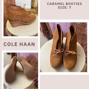 Cole Haan Suede Wedge Booties